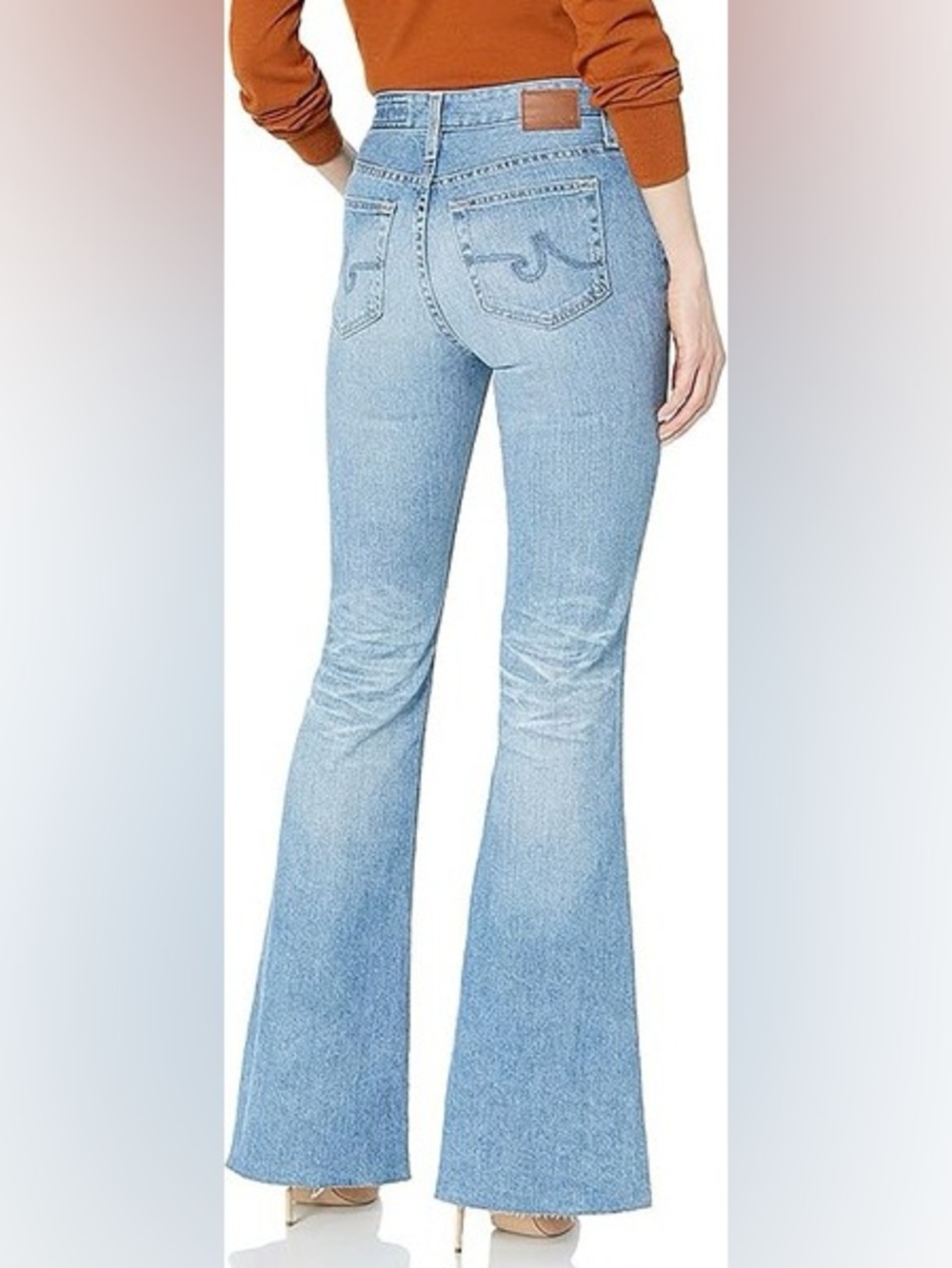 AG-ED Denim Quinne High-Rise Flared Jeans